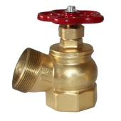 Клапан пожарный латунный угловой 125° КПЛ-65 муфта-цапка