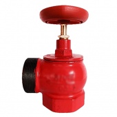 Клапан пожарный чугунный угловой 90° КПЧМ-65 муфта-цапка