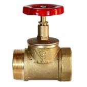 Клапан пожарный латунный прямоточный КПЛП-65 муфта-цапка (15Б3Р)