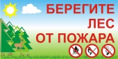 Аншлаг "Берегите лес от пожара" (Пластик 1000х500х4 мм)