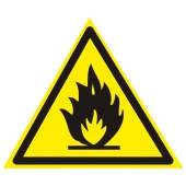 Знак W01 Пожароопасно. Легковоспламеняющиеся вещества