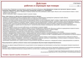 Плакат Действия рабочих и служащих при пожаре