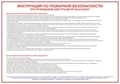 Плакат Инструкция по пожарной безопасности при проведении электросварочных работ