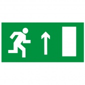Знак E11 Направление к эвакуационному выходу прямо (правосторонний)