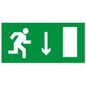 Знак E09 Указатель двери эвакуационного выхода (правосторонний)