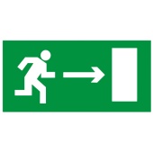 Знак E03 Направление к эвакуационному выходу направо