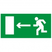 Знак E04 Направление к эвакуационному выходу налево