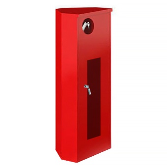 Шкаф для огнетушителя ШПО-107 УОК (угловой открытый красный)