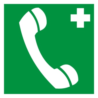 Знак EC06 Телефон связи с медицинским пунктом (скорой медицинской помощью)