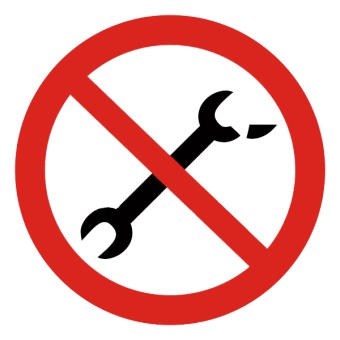 Знак К08 Запрещается пользоваться неисправным инструментом